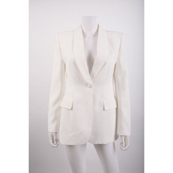 Zara Womens Tuxedo Dinner Suit Jacket Oyster White S Small 2922/046 NWT - Picture 1 of 6